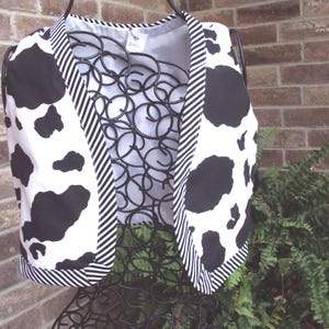 baby and toddler Woody cow print vest   6mo to 4T