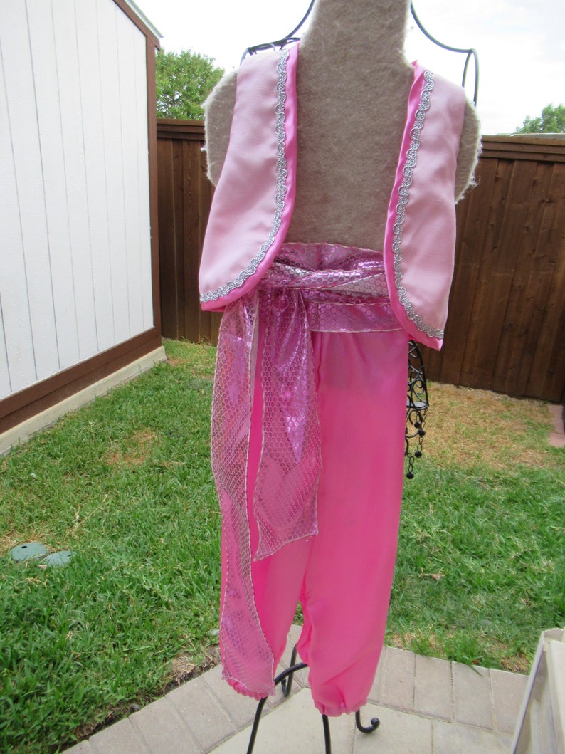 Girls Genie Costume Bright Pink Harem Pants Light Pink Vest Etsy