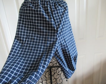 Pantalones cortos de cuadros azul marino para repartidores de periódicos, época colonial de 1776, festivales de Dickens