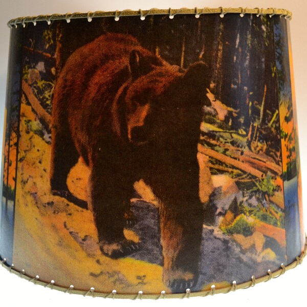 Large Adirondack Animal, Moose, Bear, Deer, Lamp Shade