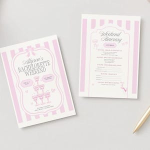 Bachelorette Itinerary Templates | Editable Digital Download | Customizable Party Schedule
