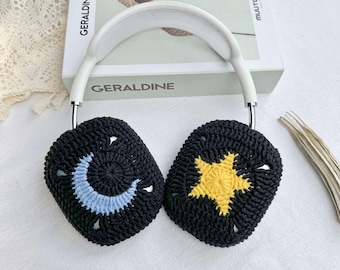 Stars and Moon  Airpods Max Headphone Covers |Crochet AirPods Max Case | AirPod Max Cover |  Sony xm5 cover| Sony xm4 cover