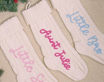 Personalized name Christmas Stockings,2025 Large 18” Embroidered Name Stocking, Christmas Family Stockings, Holiday Stockings, Holiday Decor