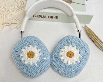Airpods Max-hoofdtelefooncovers kleine chrysant | Gehaakt AirPods Max-hoesje | AirPod Max-hoesje |  Sony xm5-cover| Sony xm4-hoes