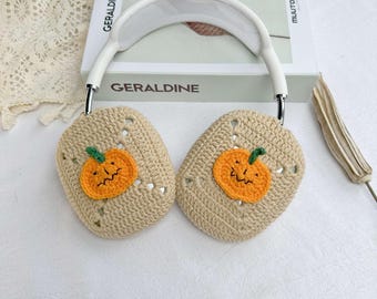 Halloween Pumpkin Airpods Max Headphone Covers |Crochet AirPods Max Case | AirPod Max Cover |  Sony xm5 cover| Sony xm4 cover