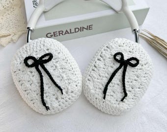Bow Airpods Max Headphone Covers |Crochet AirPods Max Case | AirPod Max Cover |  Sony xm5 cover| Sony xm4 cover|Beats Solo 4 cover