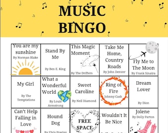 Music Bingo For Dementia