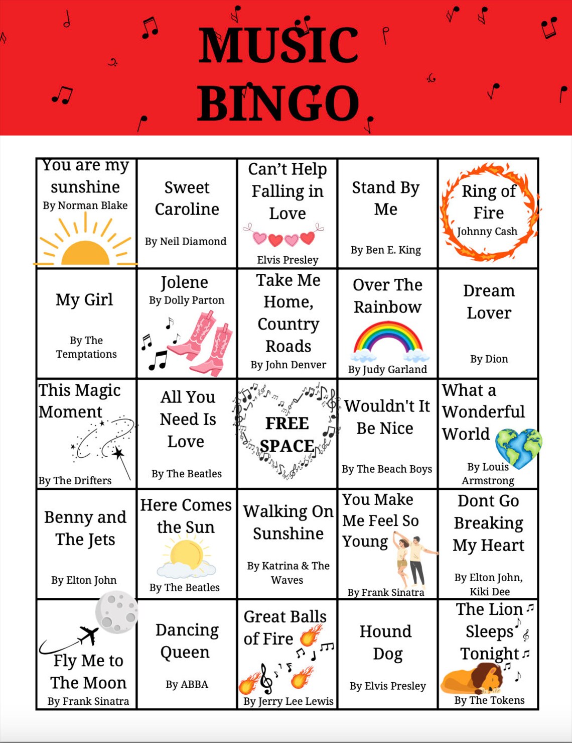 Music bingo for dementia etsy
