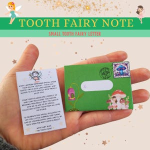 Nota del hada de los dientes, carta del hada de los dientes, hada de los dientes, certificado del hada de los dientes, diente perdido, primer diente perdido, pequeña carta del hada de los dientes, mensaje del hada de los dientes