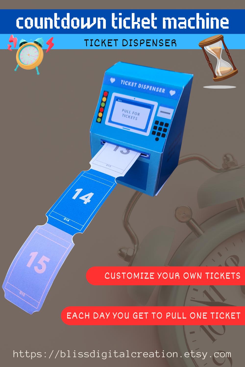 Countdown Calendar Ticket Machine Countdown Calendar Holiday Christmas ...