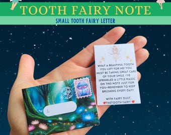 tooth fairy note, tooth fairy letter, tooth fairy, tooth fairy certificate lost tooth,first lost tooth,tiny fairy letter tooth fairy message