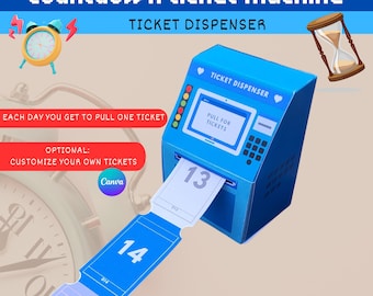 Countdown calendar ticket machine countdown calendar holiday christmas countdown calendar  countdown birthday kids christmas advent calendar