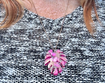 Pink Gemstone Necklace and Earring Set – Elegant Jewelry for Women