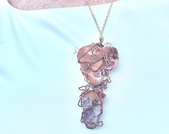 Stunning Pink Jasper Gemstone Necklace - Handmade Boho Jewelry Gift for Her