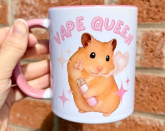 Vape mug vape queen gift, girly mug, gen z millenial funny work mug