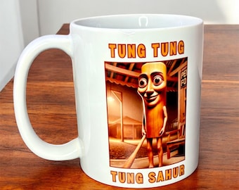 TUNG TUNG TUNG Sahur mug, Italian brainrot meme mug, tiktok meme gifts