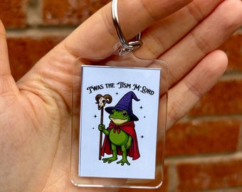 Twas the tism m’lord keyring, autism frog keyring, funny stocking filler gifts for friends