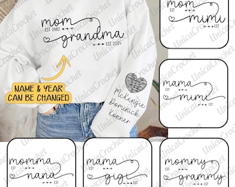 Custom First Mom Then Grandma Now Great Grandma Sweatshirt, Mom Love Sweatshirt, Mom And Year Sweatshirt, Happy Mother's Day, Gift For Mom