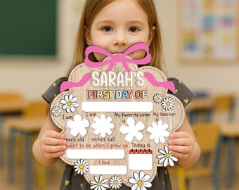 Custom First Day, Last Day of School Sign, Custom Name Sign, Wooden Gift, Preschool Back To School Dry Erase Sign, 1st Day of School Board