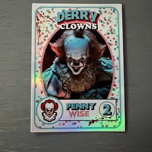 Sticker thème carte de sport film d'horreur, Pennywise