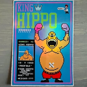 Video Game Sticker-Punch Out/King Hippo