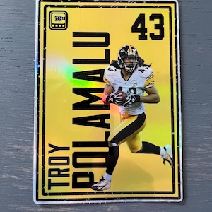 Football Card Themed Sticker-Capos/Troy Polamalu