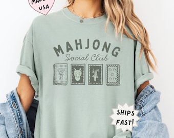 Comfort Colors® Funny Mahjong Shirt Gift for Mahjong Lover Mah-Jong Player Tshirt, Mah jongg Top Mahj tee mahjong group club merch Comfort