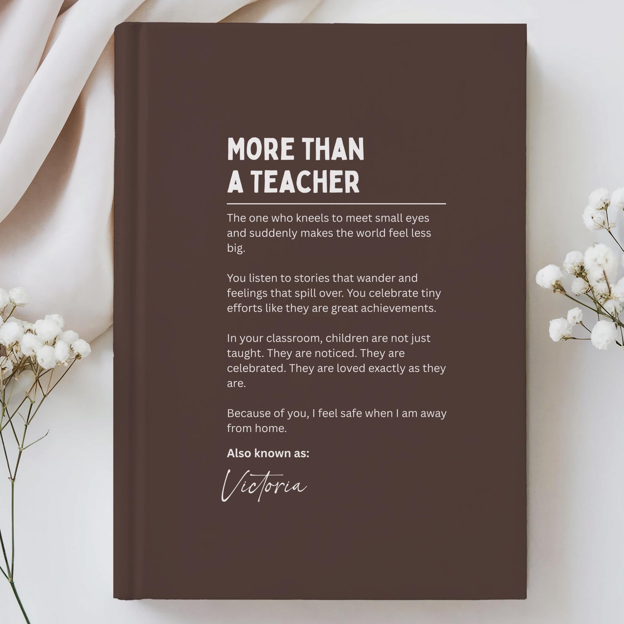 Preschool Teacher Appreciation Gift Journal, Thoughtful Thank You for ...