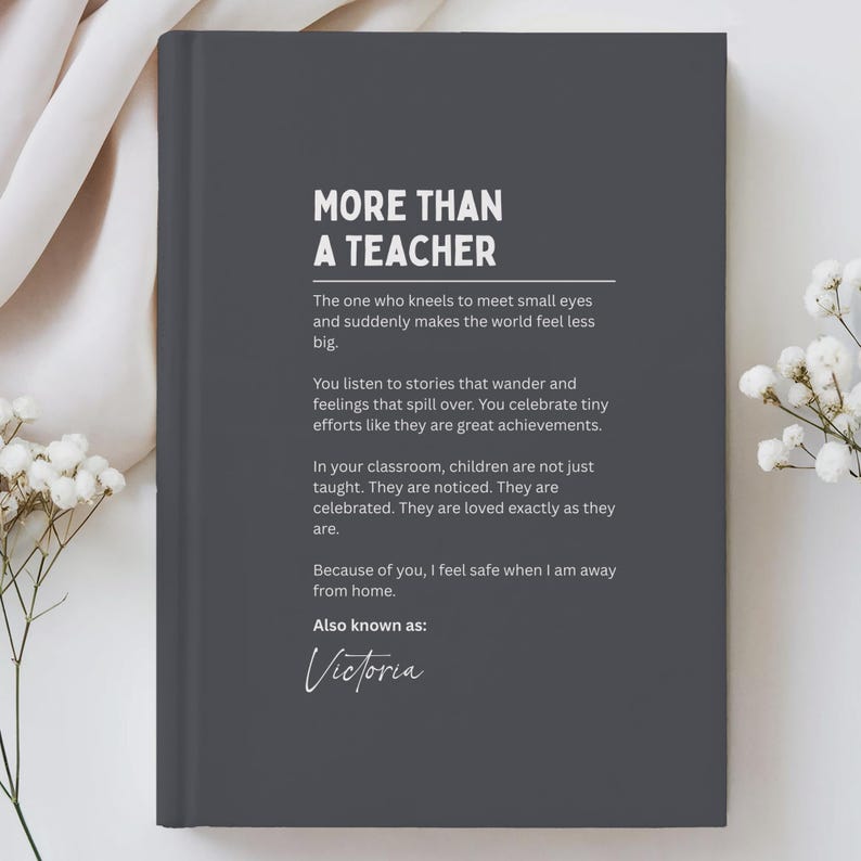 Preschool Teacher Appreciation Gift Journal, Thoughtful Thank You for ...
