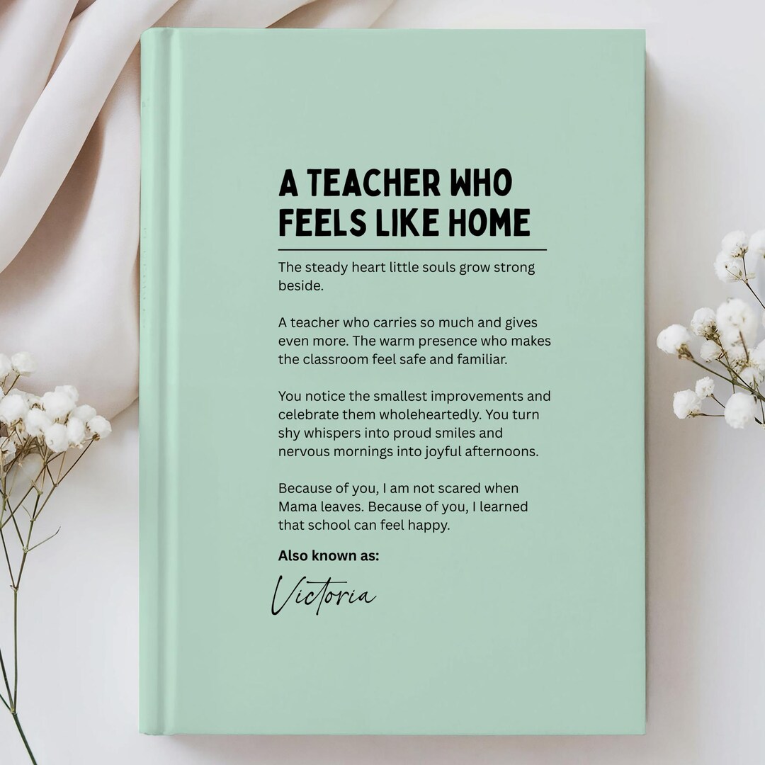 Preschool Teacher Appreciation Gift Journal, Thoughtful Thank You for ...