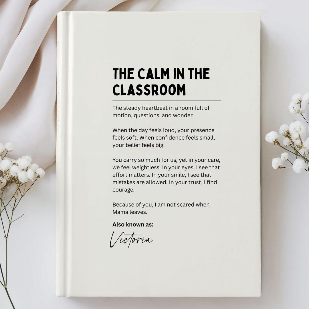 Preschool Teacher Appreciation Gift Journal, Thoughtful Thank You for ...