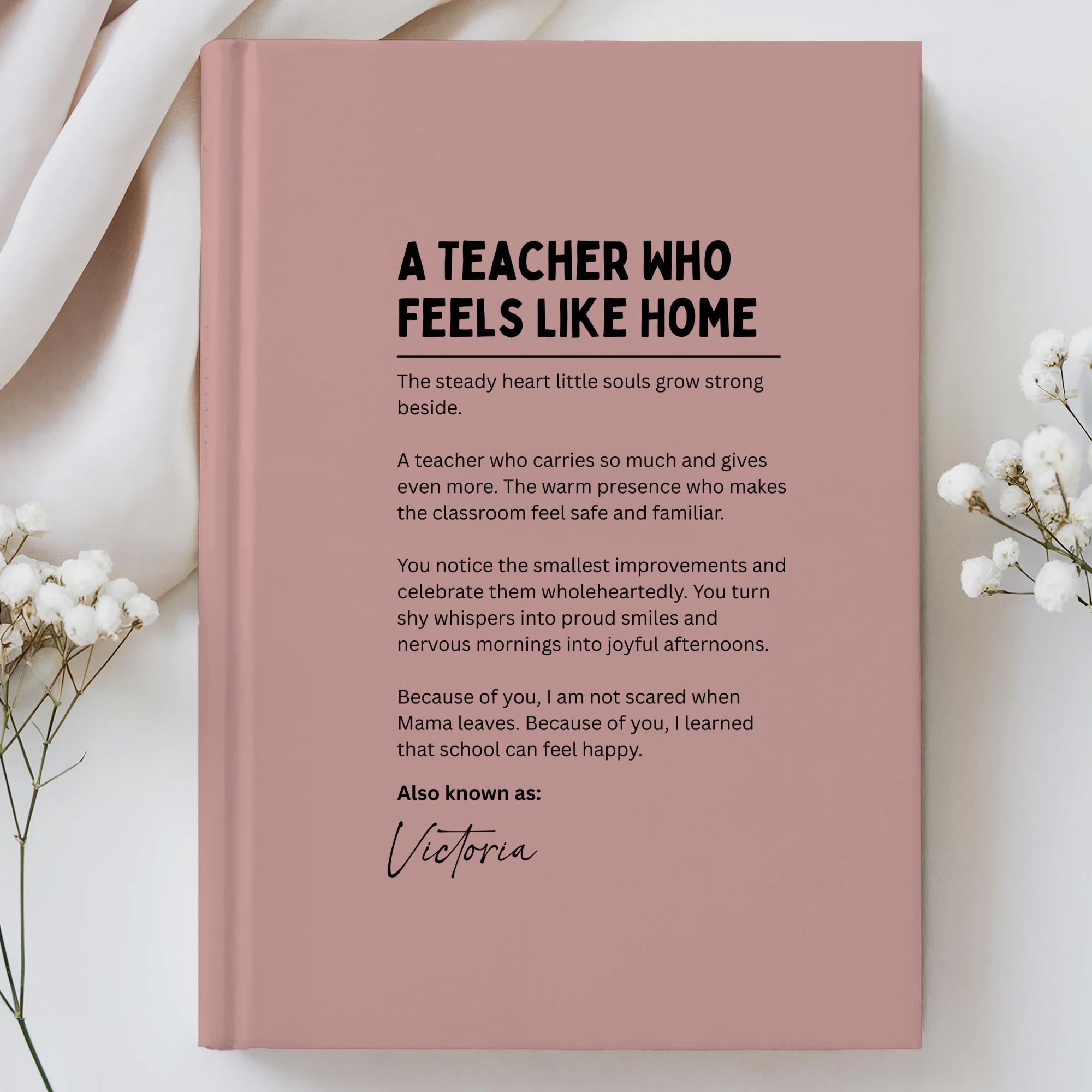 Preschool Teacher Appreciation Gift Journal, Thoughtful Thank You for ...
