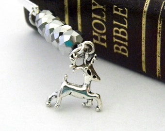 Reindeer Bookmark with Silver Sparkle Beads Silver Color Shepherd Hook Bookmark