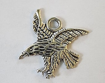 Eagle Charms Set of Six Silver Color 25x27