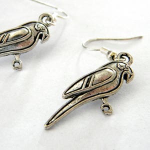 Macaw Earrings Silver Color Earrings Dangle Earrings Parrot Earrings