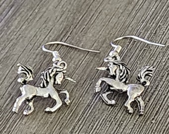 Unicorn Earrings Silver Color Dangle Earrings