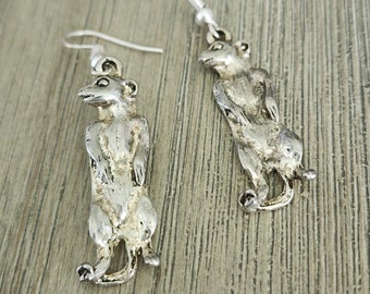 Meerkat Earrings Silver Color Dangle Earrings