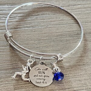Runner Bangle Bracelet Adjustable Isaiah 40:31