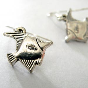 Pretty Angelfish Earrings Dangle Earrings Silver Color