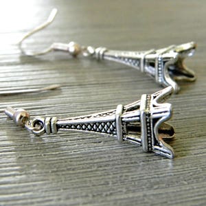 Eiffel Tower Earrings Silver Color Dangle Earrings