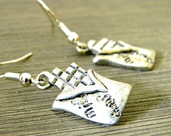 Milk Chocolate Bar Earrings Silver Color Dangle Earrings