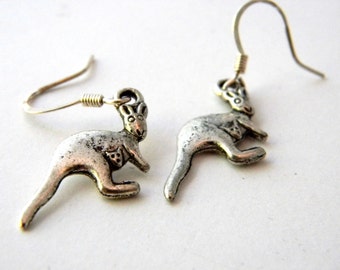 Kangaroo Earrings Silver Color Dangle Earrings