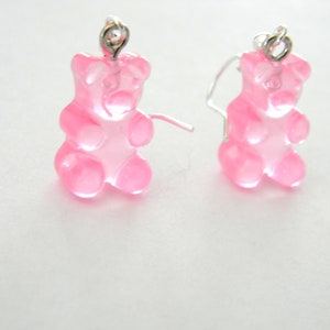 Gummy Bear Earrings, Pink Color, Candy Earrings, Fun Earrings, Acrylic Earrings image 7