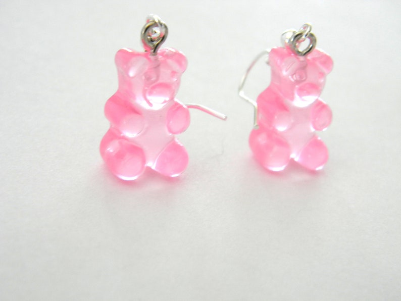 Gummy Bear Earrings, Pink Color, Candy Earrings, Fun Earrings, Acrylic Earrings image 7