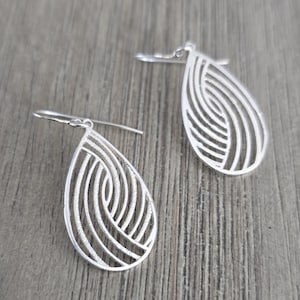 Sterling Silver Teardrop Earrings Dangle Earrings