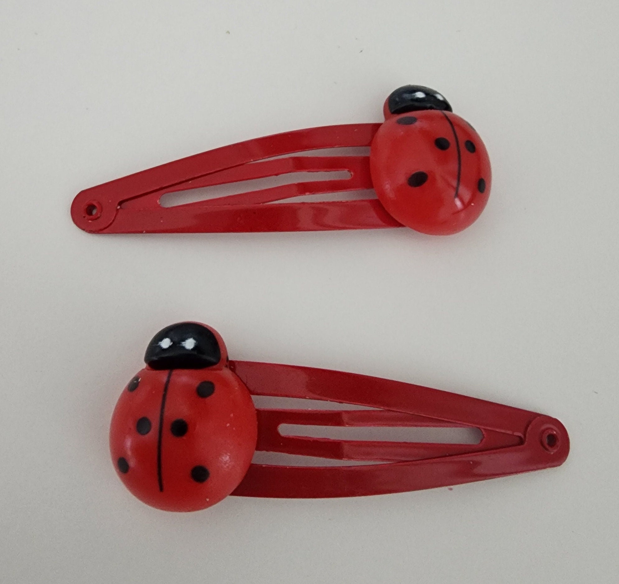 Antique Lady Bug Hair Clip Crystals & Onyx Mini Lady Bug Hair Claw Clip – Sunnie Creative main image 3