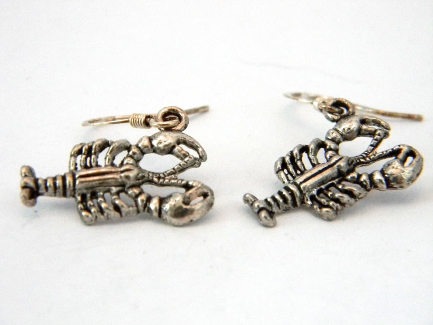 Lobster Earrings Silver Color Dangle Earrings Etsy India