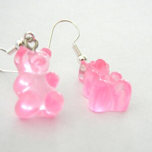 Gummy Bear Earrings, Pink Color, Candy Earrings, Fun Earrings, Acrylic Earrings image 5