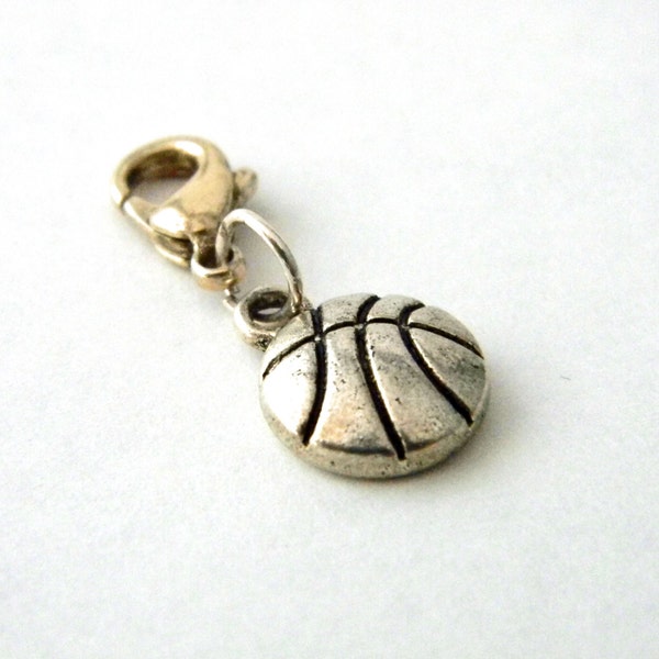 Basketball Charm with Lobster Clasp Charm Dangle