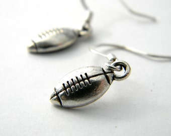 Football Earrings Silver Color Dangle Earrings Sports Earrings